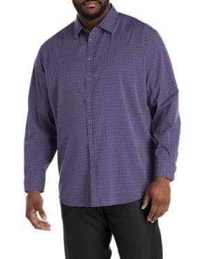 Diamond Print Sport Shirt Purple 3XL - Image 2