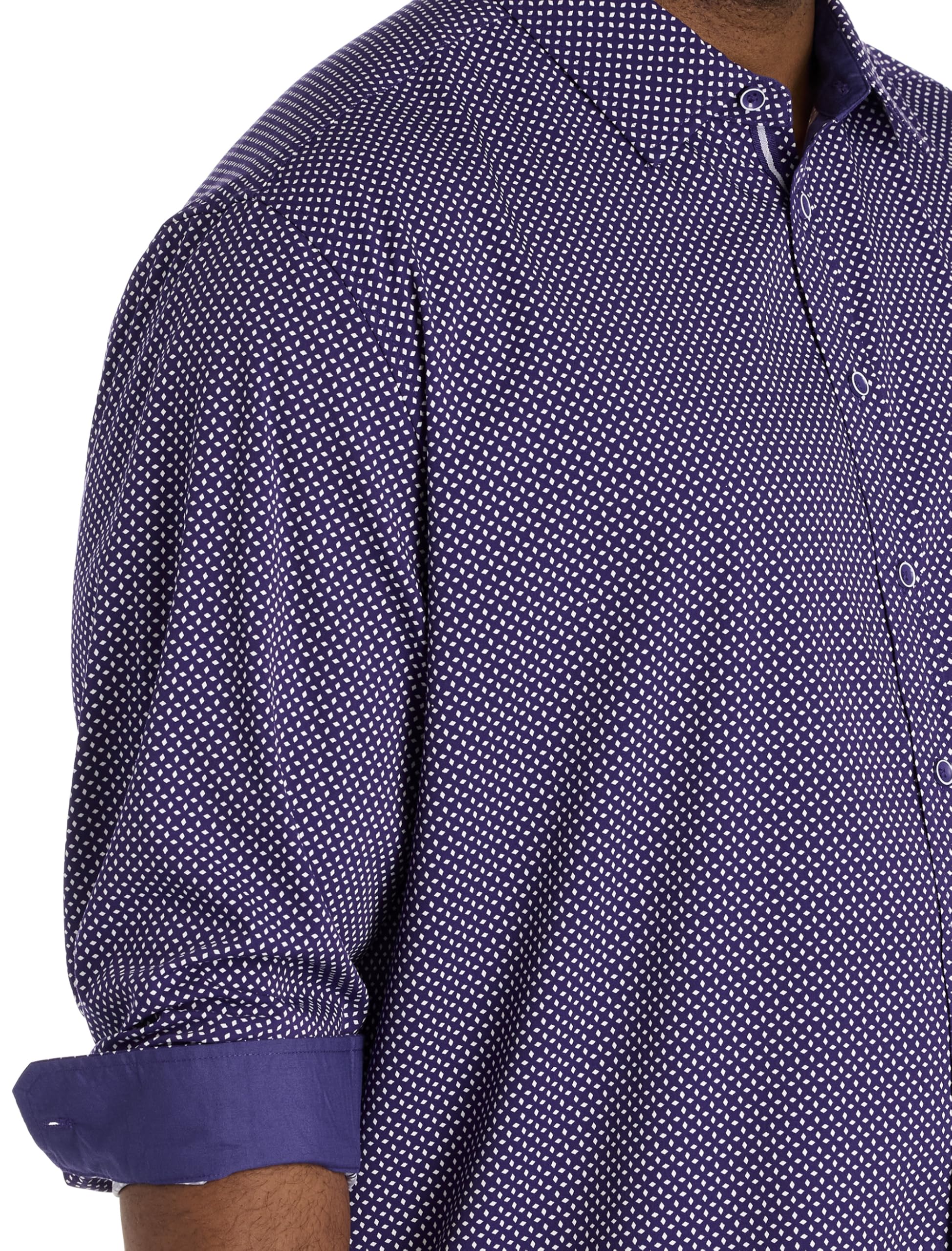Diamond Print Sport Shirt Purple 3XL - Image 3