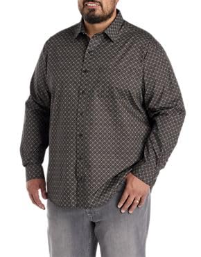 DXL Medallion Print Sport Shirt Black Multi 6XL - Image 2