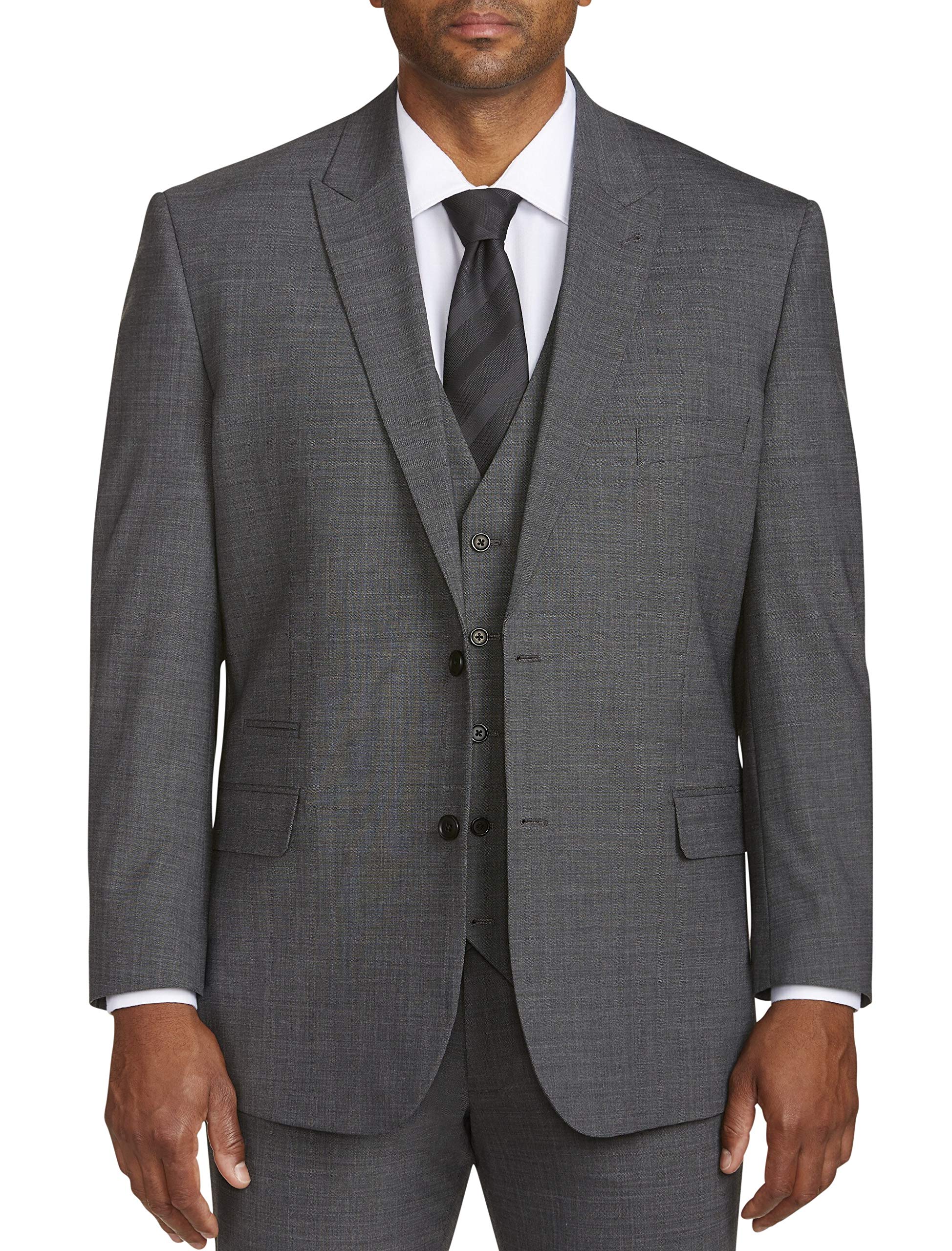 DXL Synrgy Big and Tall Performance Stretch Suit Jacket, Grey - Image 3