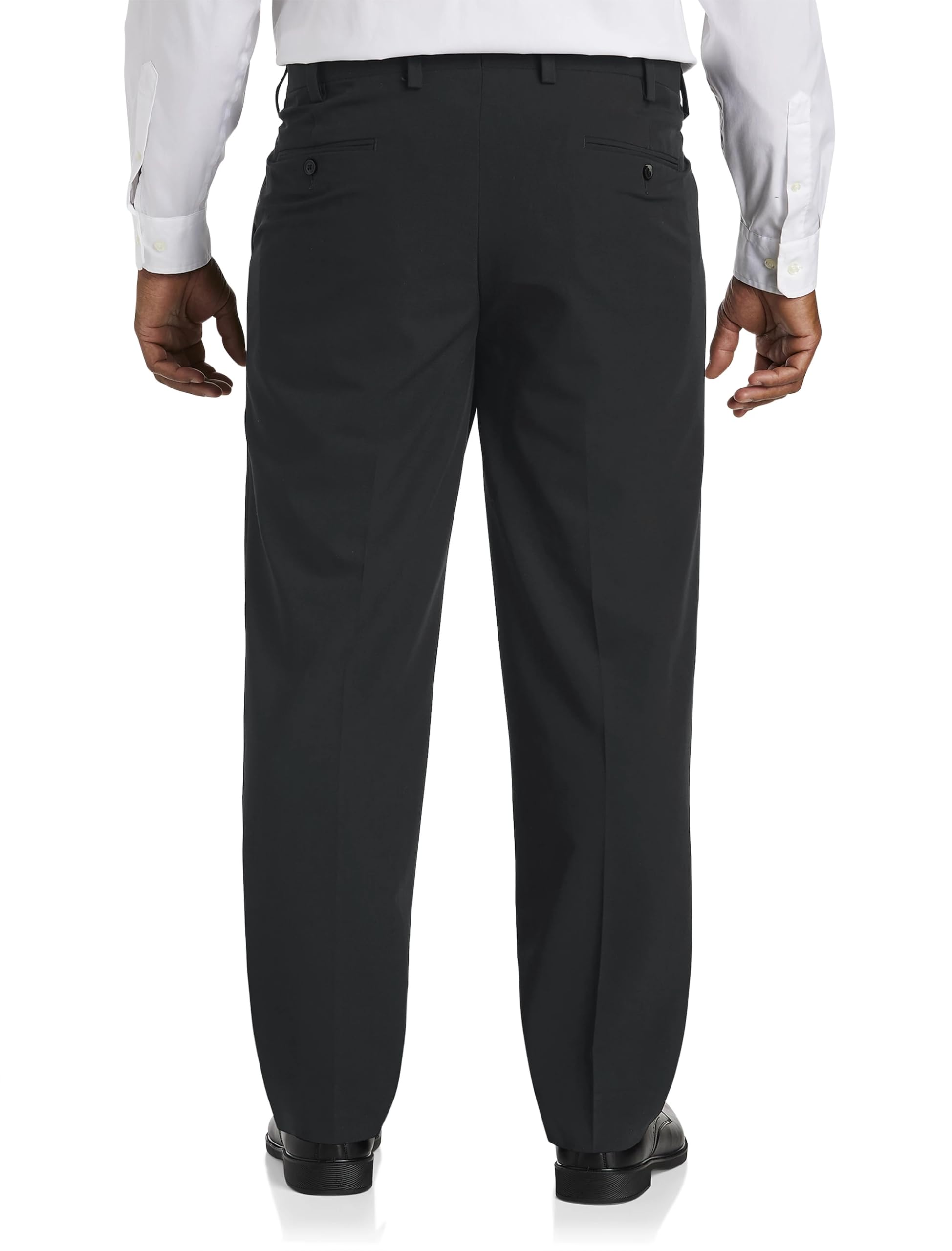 Oak Hill Easy Stretch Pleated Dress Pants Black 46 x 30 - Image 2