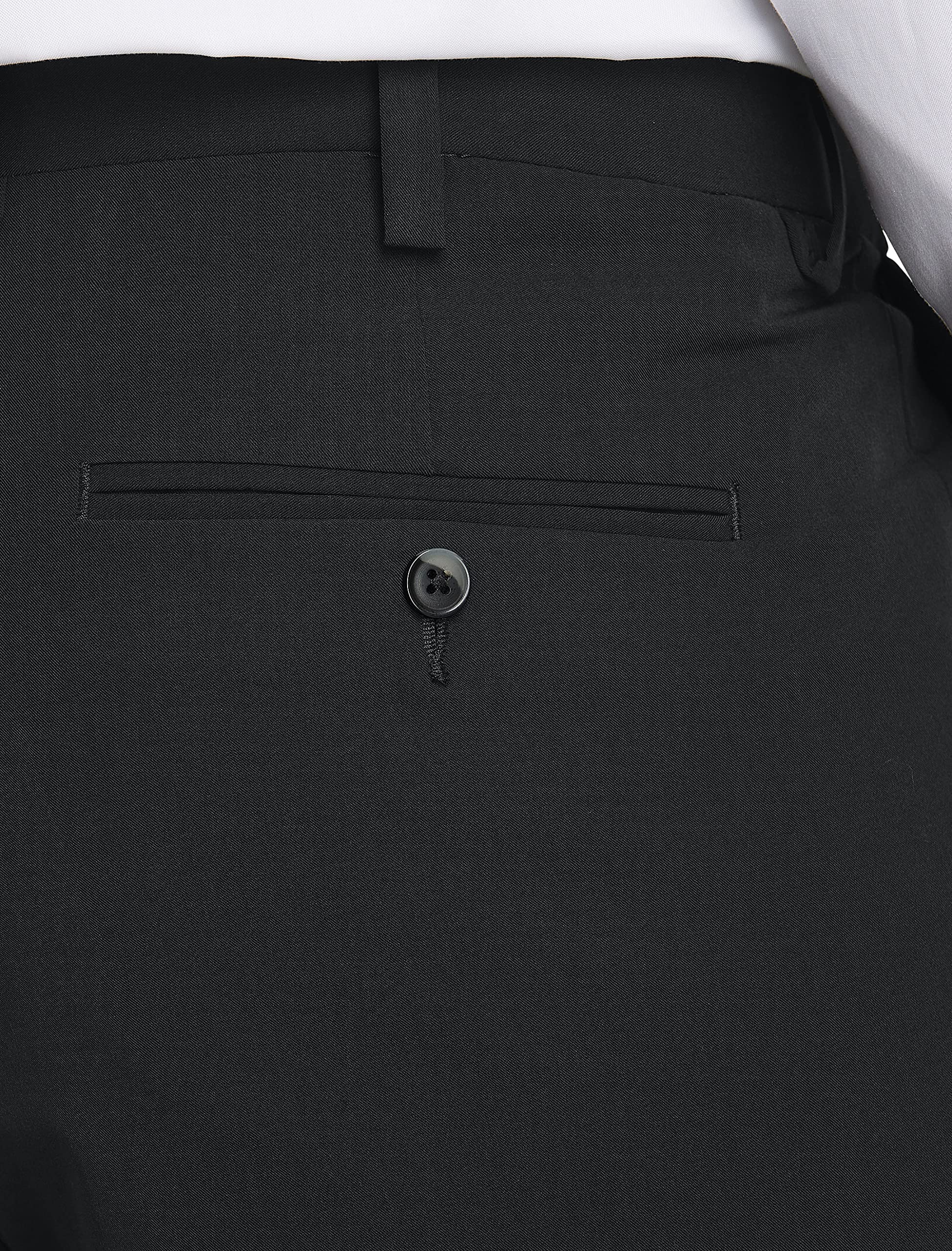 Oak Hill Easy Stretch Pleated Dress Pants Black 46 x 30 - Image 3