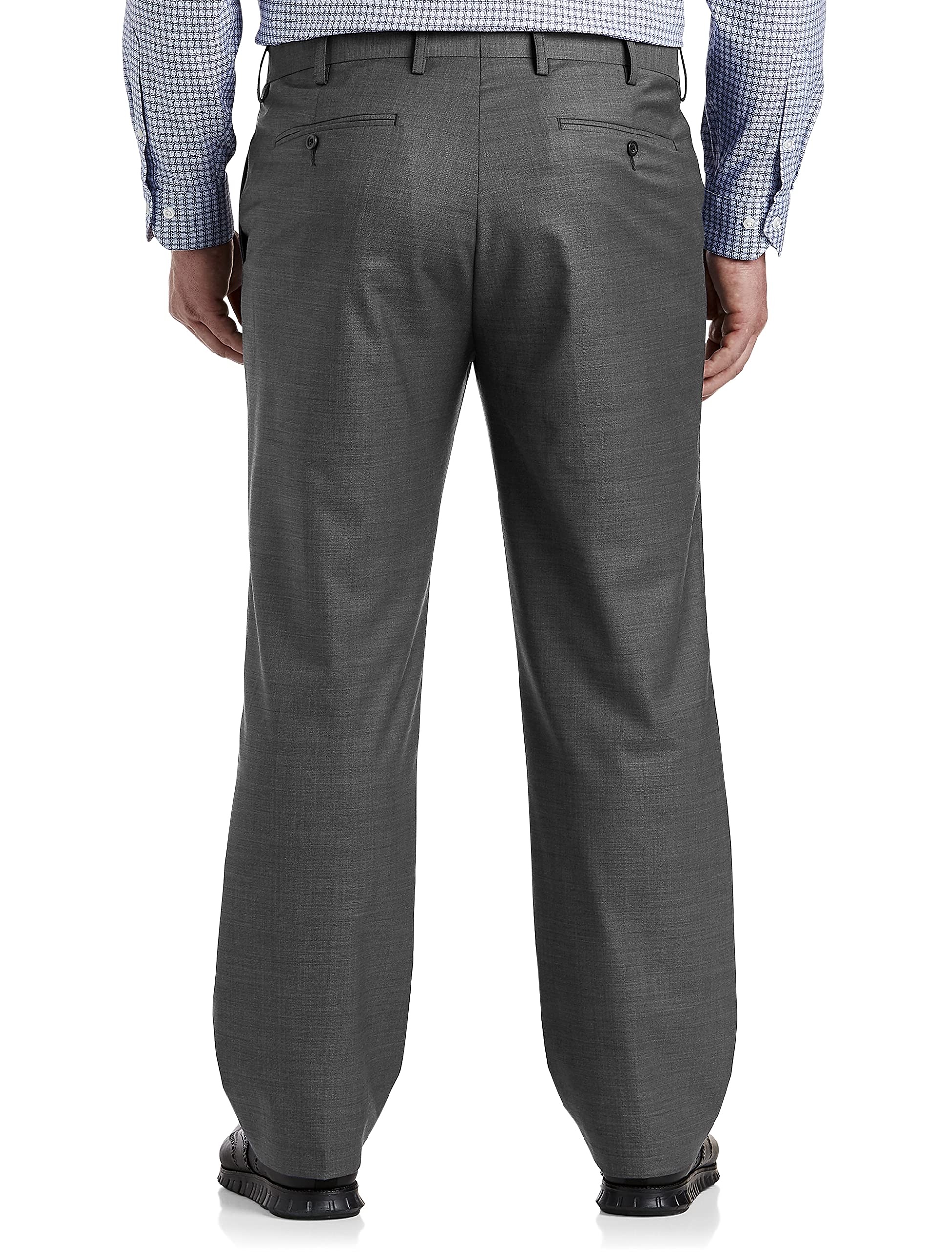 Oak Hill Premium by DXL Men's Big and Tall Sharkskin Suit Pants Grey 46 x 30 - Image 2