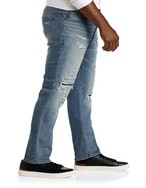 Worn-in Rip and Repair Tapered-Fit Jeans - Image 3